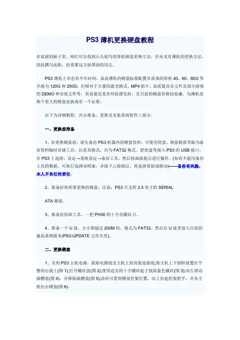PS3薄机更换硬盘教程