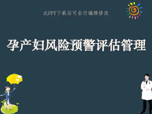 孕产妇风险预警评估管理PPT