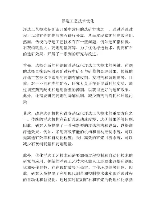浮选工艺技术优化