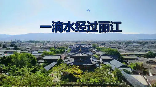 部编版语文八年级下册第20课《一滴水经过丽江》课件(24张PPT)