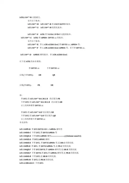 MTK1389命名规则