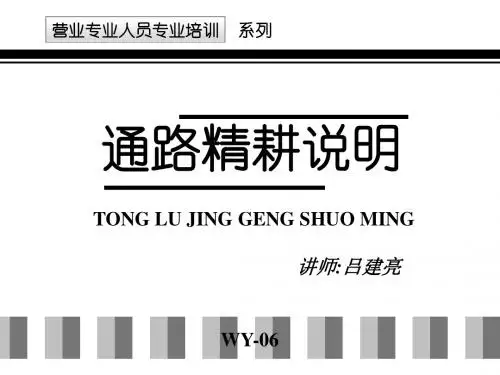 [通路精耕说明]讲义