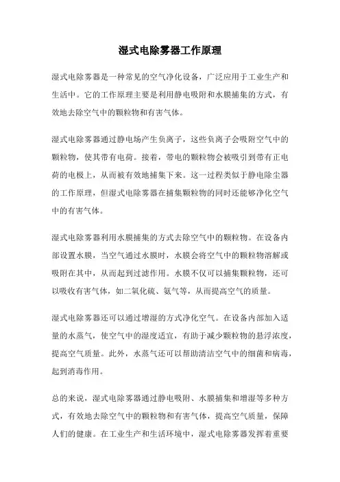湿式电除雾器工作原理