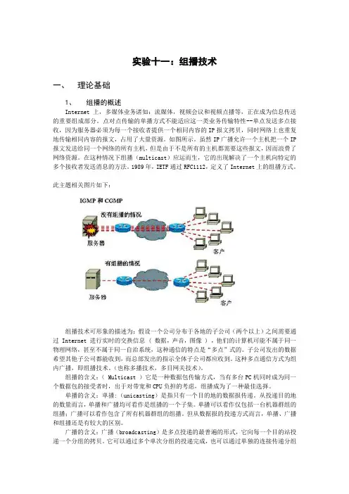 实验十一：组播技术