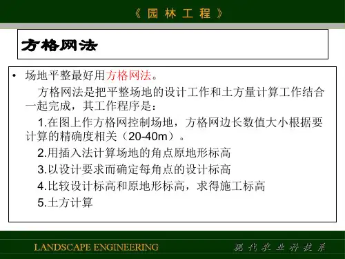 模块一土方工程量的计算方格网法1