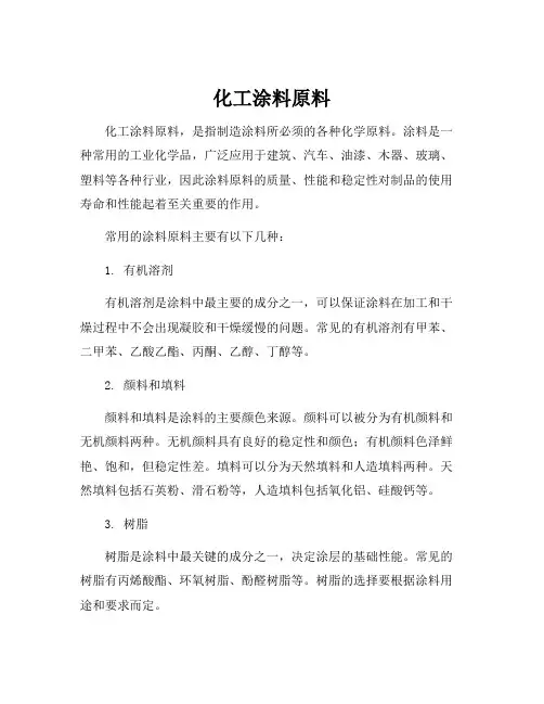 化工涂料原料