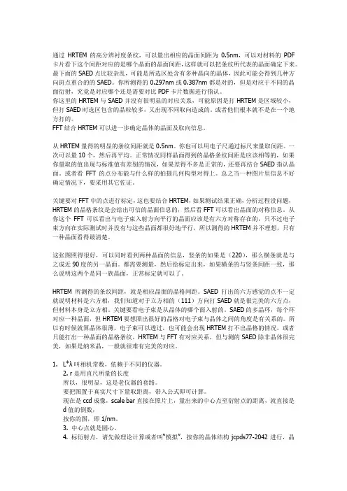 如何确定晶面间距