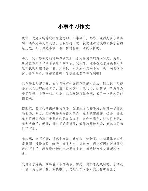 小事牛刀作文
