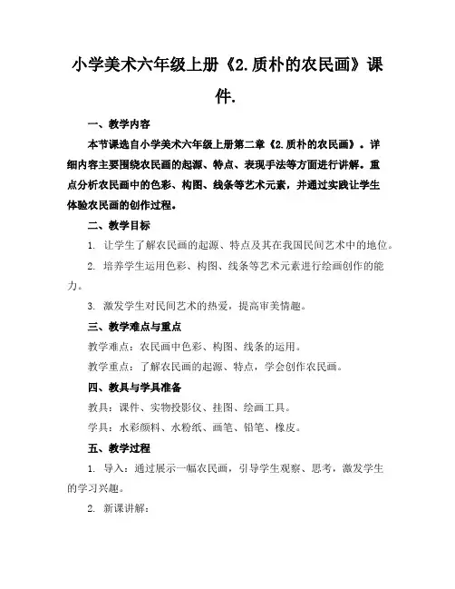小学美术六年级上册《2.质朴的农民画》课件.