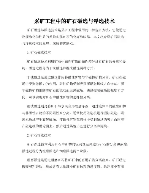采矿工程中的矿石磁选与浮选技术