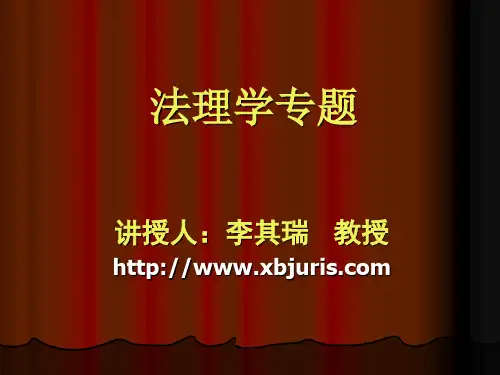 李其瑞法理学课件