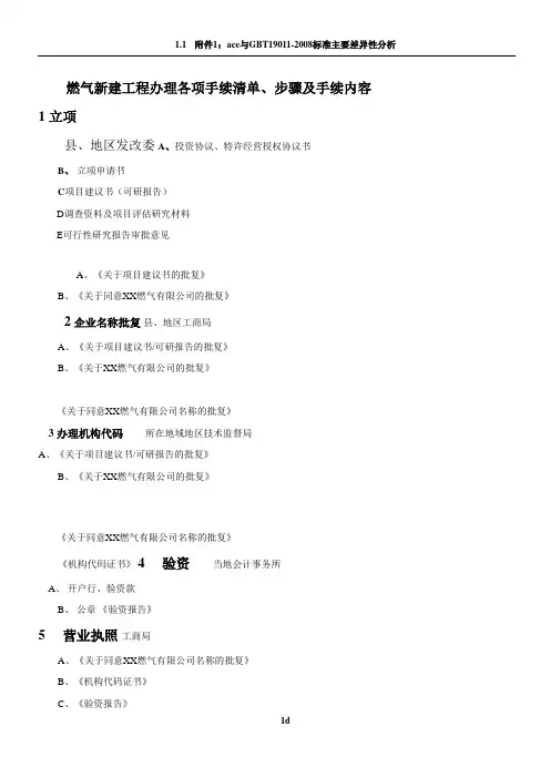 燃气工程项目立项流程工程建设程序