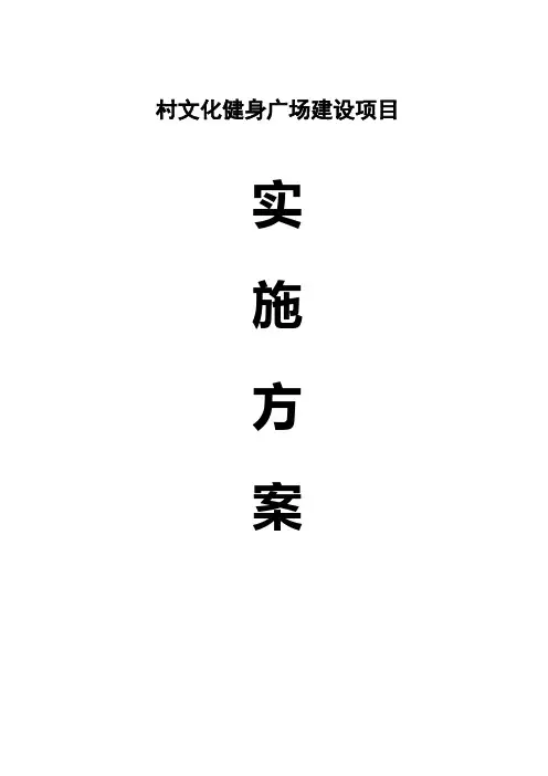 文化广场建设实施方案_(2)