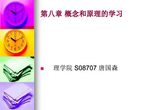 第八章 概念和原理的学习