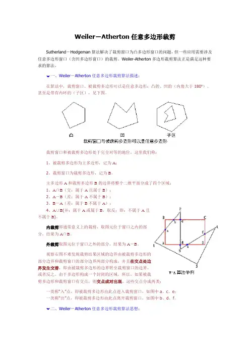 (完整版)Weiler-Atherton任意多边形裁剪算法