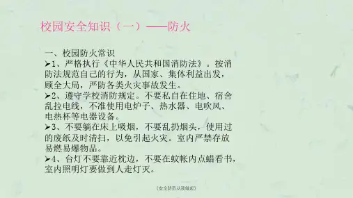 《安全防范从我做起》课件