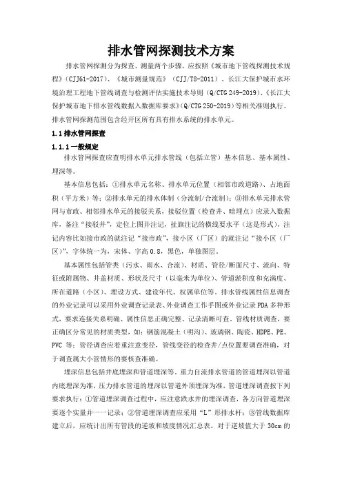 排水管网探测技术方案