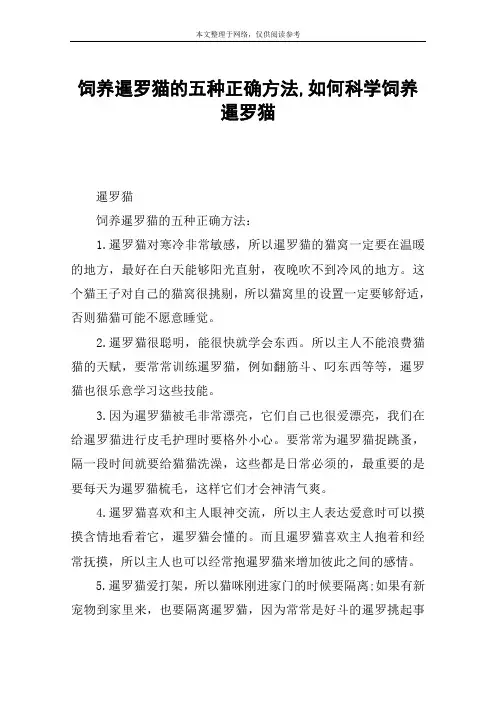 饲养暹罗猫的五种正确方法,如何科学饲养暹罗猫