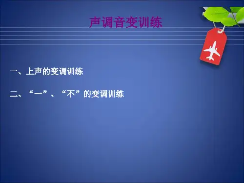 变调训练(含“一”和“不”)