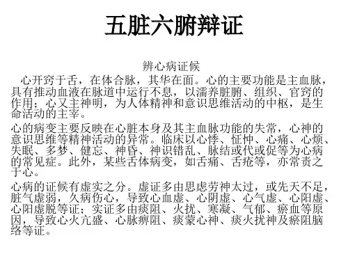 五脏六腑辩证ppt课件