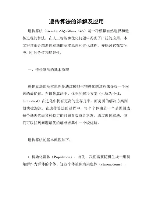 遗传算法的详解及应用