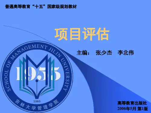 项目评估教学PPT精品文档