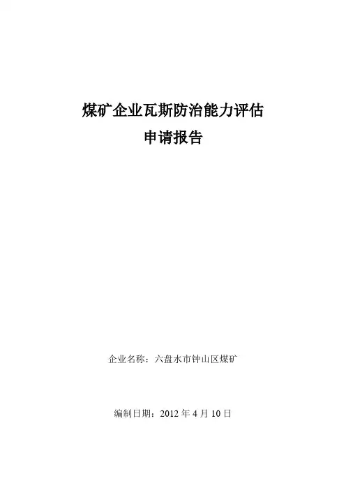 煤矿瓦斯防治能力评估报告.doc