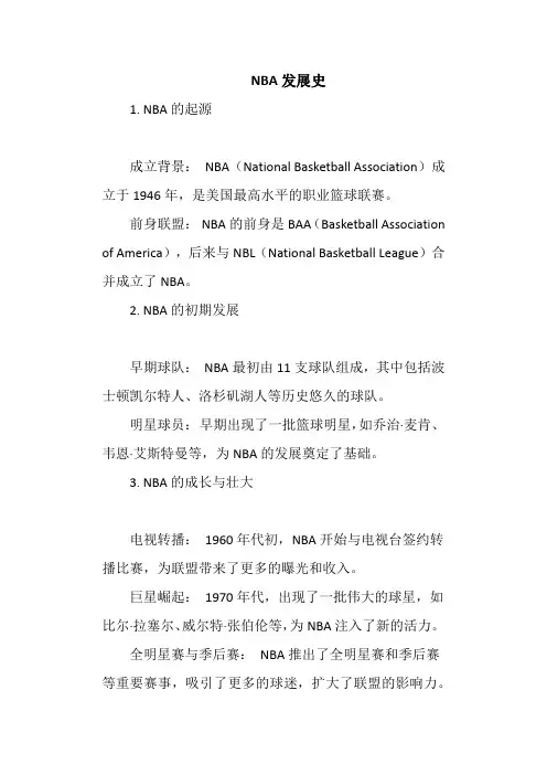 NBA发展史