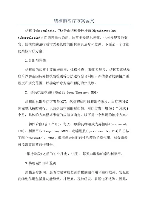 结核的治疗方案范文