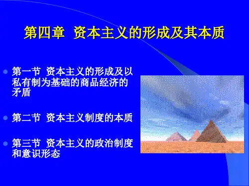 马克思主义基本原理概论自考课件第四章资本主义的形成及其本质