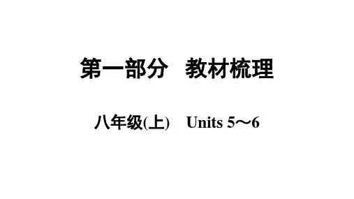 英语中考总复习 八年级(上) Units 5-6