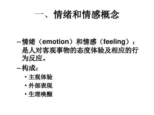 心理学第六章 情绪和情感