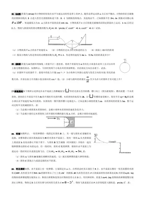 高中物理圆周运动与动量综合问题题型总结精讲精练