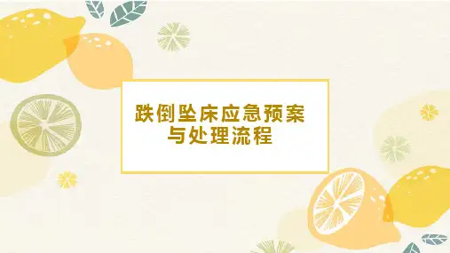 跌倒护理查房跌倒坠床应急预案与处理流程