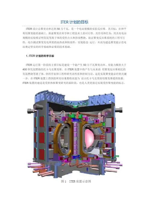 ITER计划的目标