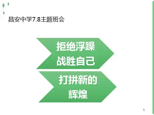 《拒绝浮躁,战胜自己》主题班会