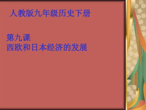 人教版九年级历史下册《四单元 战后主要资本主义国家的发展变化  第9课 西欧和日本经济的发展》课件_28