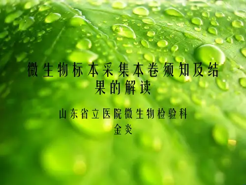 微生物标本采集注意事项及报告结果解读_幻灯片PPT