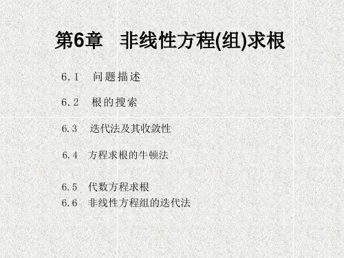 《应用数值分析》课件数值分析6非线性方程(组)求根