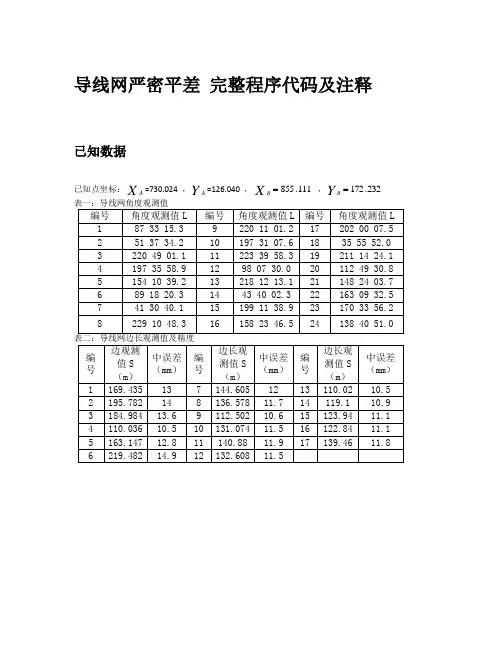 测绘 matlab 编程 程序