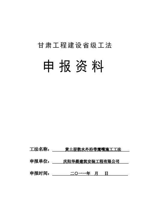 散水外沿带鹰嘴工法1