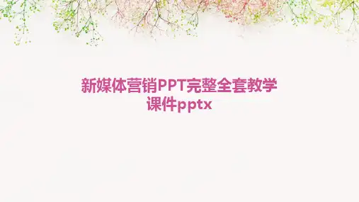 新媒体营销PPT完整全套教学课件pptx