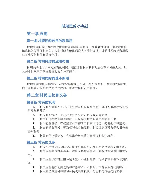 村规民约小宪法