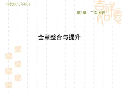 湘教版九年级下册数学 第1章 全章整合与提升
