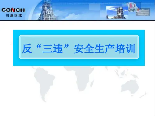 反三违安全生产培训教材(PPT 34张)