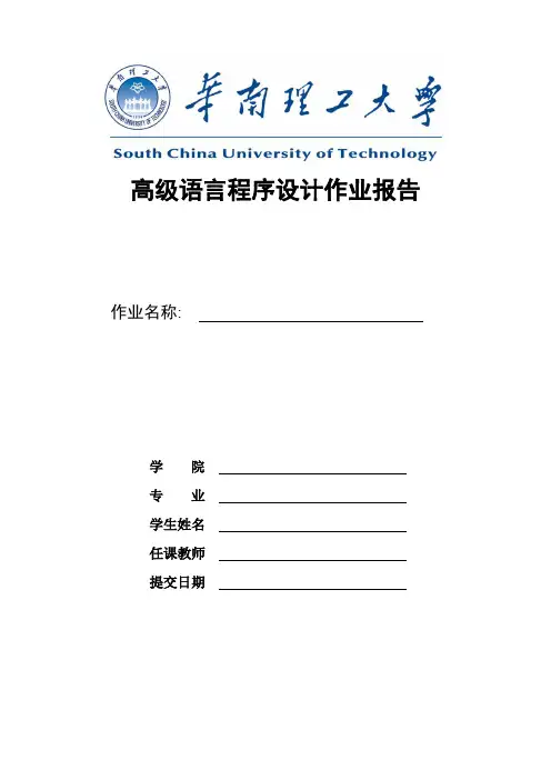 华工大作业I报告模板