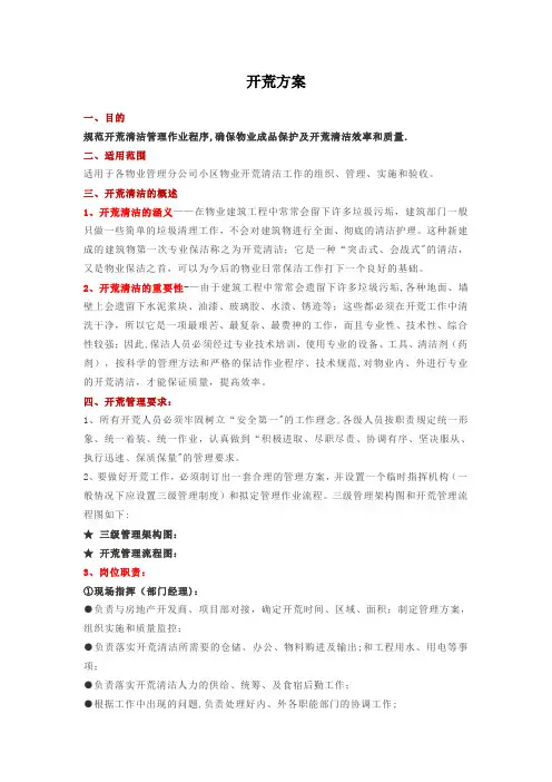 开荒方案(物业版本)