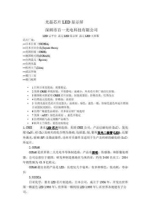 国星金线封装LED显示屏