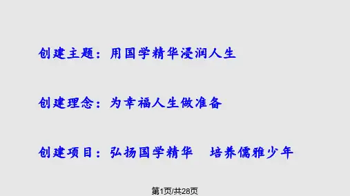 新优质学校创建汇报PPT课件