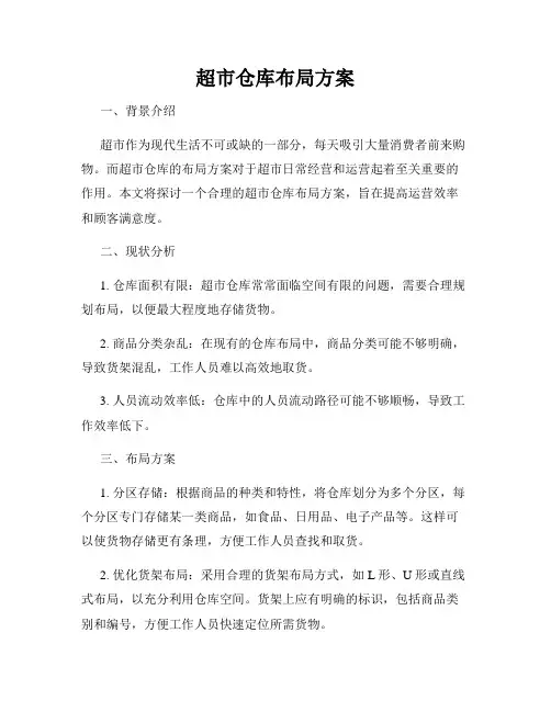 超市仓库布局方案